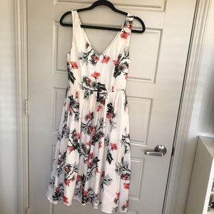 BB Dakota white floral midi dress